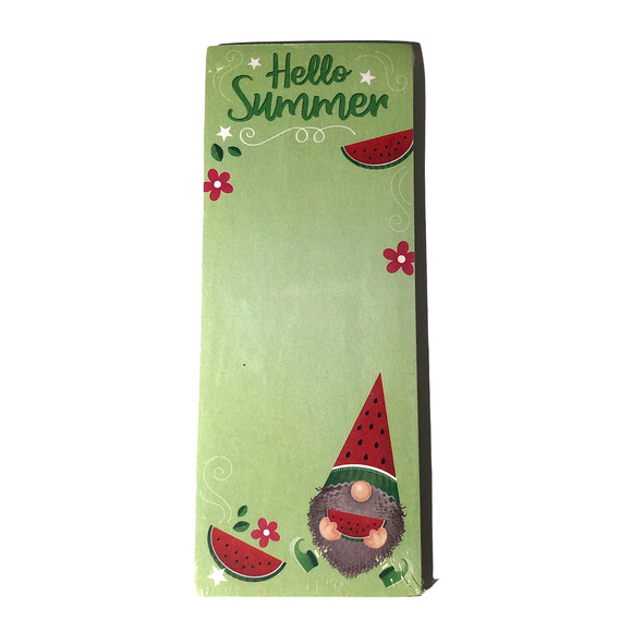 Gnome Magnetic List Note Pads 30 Sheets - Hello Summer - Picture 1 of 3